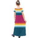 70s Vintage Stripes Kids  Short Sleeve Maxi Dress View2