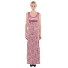 Cat With Violin Pattern Thigh Split Maxi Dress by sifis