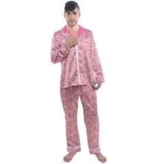 Cat With Violin Pattern Men s Long Sleeve Satin Pyjamas Set by sifis