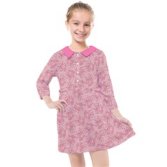 Cat With Violin Pattern Kids  Quarter Sleeve Shirt Dress by sifis