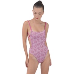 Cat With Violin Pattern Tie Strap One Piece Swimsuit by sifis