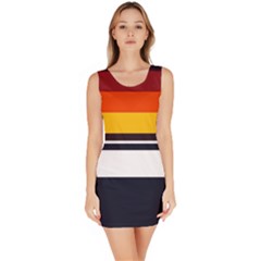 Retro Sunset Bodycon Dress by tmsartbazaar