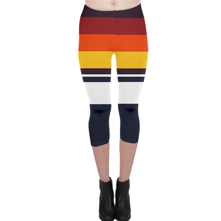 Retro Sunset Capri Leggings 