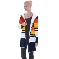 Retro Sunset Longline Hooded Cardigan by tmsartbazaar