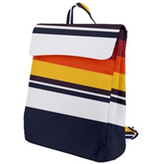 Retro Sunset Flap Top Backpack by tmsartbazaar