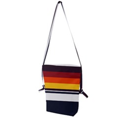 Retro Sunset Folding Shoulder Bag by tmsartbazaar