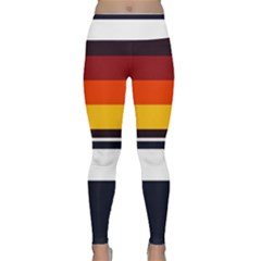 Retro Sunset Lightweight Velour Classic Yoga Leggings by tmsartbazaar