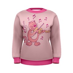 Cat With Violin Women s Sweatshirt by sifis