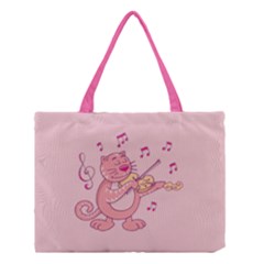 Cat With Violin Medium Tote Bag by sifis