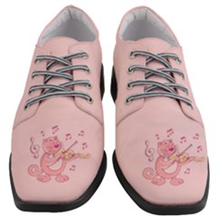 Cat With Violin Women Heeled Oxford Shoes by sifis