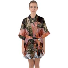 20181209 181459 Half Sleeve Satin Kimono 