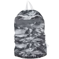 Black And White Andes Mountains Aerial View, Chile Foldable Lightweight Backpack by dflcprintsclothing