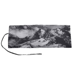 Black And White Andes Mountains Aerial View, Chile Roll Up Canvas Pencil Holder (s) by dflcprintsclothing