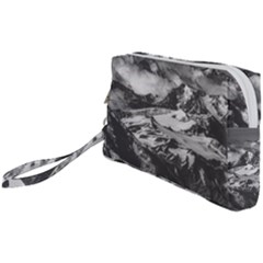 Black And White Andes Mountains Aerial View, Chile Wristlet Pouch Bag (small)