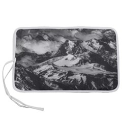 Black And White Andes Mountains Aerial View, Chile Pen Storage Case (m) by dflcprintsclothing