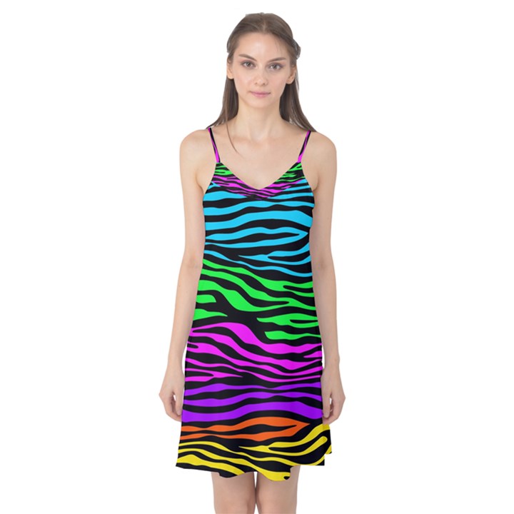 Colorful Zebra Camis Nightgown