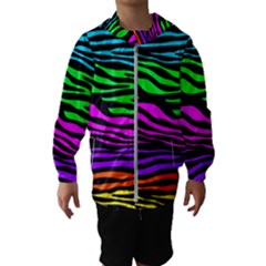 Colorful Zebra Kids  Hooded Windbreaker