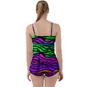 Colorful Zebra Babydoll Tankini Set View2