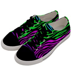 Colorful Zebra Men s Low Top Canvas Sneakers by Angelandspot