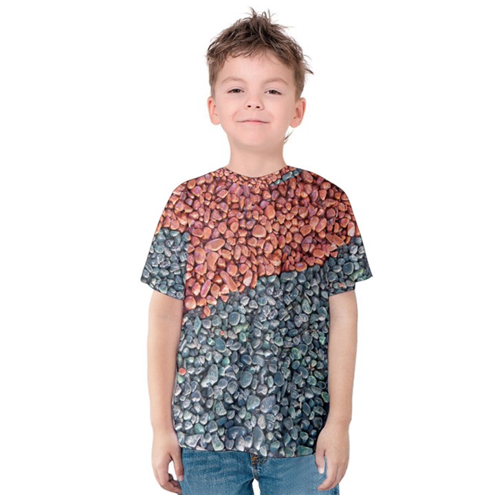 Gravel Print Pattern Texture Kids  Cotton Tee