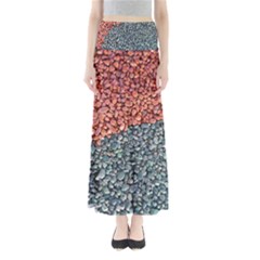 Gravel Print Pattern Texture Full Length Maxi Skirt