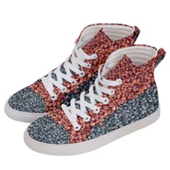 Gravel Print Pattern Texture Men s Hi-top Skate Sneakers