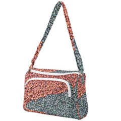 Gravel Print Pattern Texture Front Pocket Crossbody Bag by dflcprintsclothing