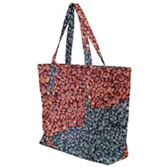 Gravel Print Pattern Texture Zip Up Canvas Bag by dflcprintsclothing