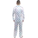 Light Blue Pink Butterflies Pattern Men s Long Sleeve Satin Pyjamas Set View2