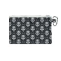 Grey Aliens Extraterrestrials UFO Faces Canvas Cosmetic Bag (Medium) View2