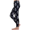 Grey Aliens Extraterrestrials UFO Faces Kids  Lightweight Velour Leggings View2