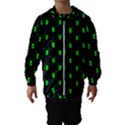 Neon Green Bug Insect Heads on Black Kids  Hooded Windbreaker View1