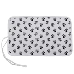 Cat Dog Animal Paw Prints Pattern Black And White Pen Storage Case (m) by SpinnyChairDesigns