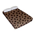 Cat Dog Animal Paw Prints Pattern Brown Black Fitted Sheet (Full/ Double Size) View2