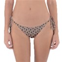 Cat Dog Animal Paw Prints Pattern Brown Black Reversible Bikini Bottom View1