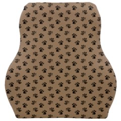 Cat Dog Animal Paw Prints Pattern Brown Black Car Seat Velour Cushion  by SpinnyChairDesigns