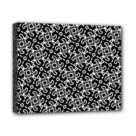 Black And White Decorative Design Pattern Canvas 10  X 8  (stretched) by SpinnyChairDesigns