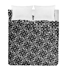 Black And White Decorative Design Pattern Duvet Cover Double Side (full/ Double Size)