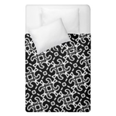 Black And White Decorative Design Pattern Duvet Cover Double Side (single Size) by SpinnyChairDesigns