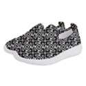 Black and White Decorative Design Pattern Women s Slip On Sneakers View2