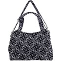 Black and White Decorative Design Pattern Double Compartment Shoulder Bag View1