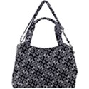 Black and White Decorative Design Pattern Double Compartment Shoulder Bag View2