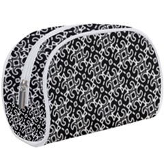 Black And White Decorative Design Pattern Makeup Case (large) by SpinnyChairDesigns