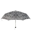 Abstract Art Black and White Floral Intricate Pattern Folding Umbrellas View3