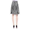 Abstract Art Black and White Floral Intricate Pattern A-Line Skirt View2