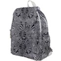 Abstract Art Black and White Floral Intricate Pattern Top Flap Backpack View1