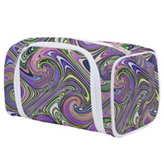 Abstract Art Purple Swirls Pattern Toiletries Pouch by SpinnyChairDesigns