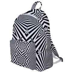 Black And White Line Art Pattern Stripes The Plain Backpack by SpinnyChairDesigns