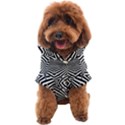 Black and White Line Art Pattern Stripes Dog Coat View1