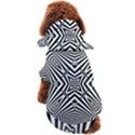 Black and White Line Art Pattern Stripes Dog Coat View2